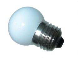 D40-LED6 YELLOW, Светодиодная лампа 0.3Вт с шарообразной колбой 40мм, цоколь Е27